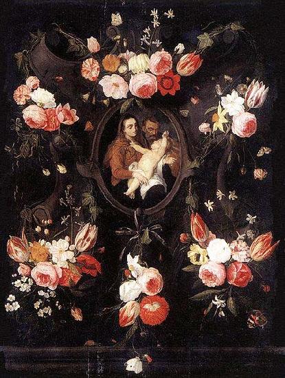 Jan Van Kessel Holy Family oil painting image
